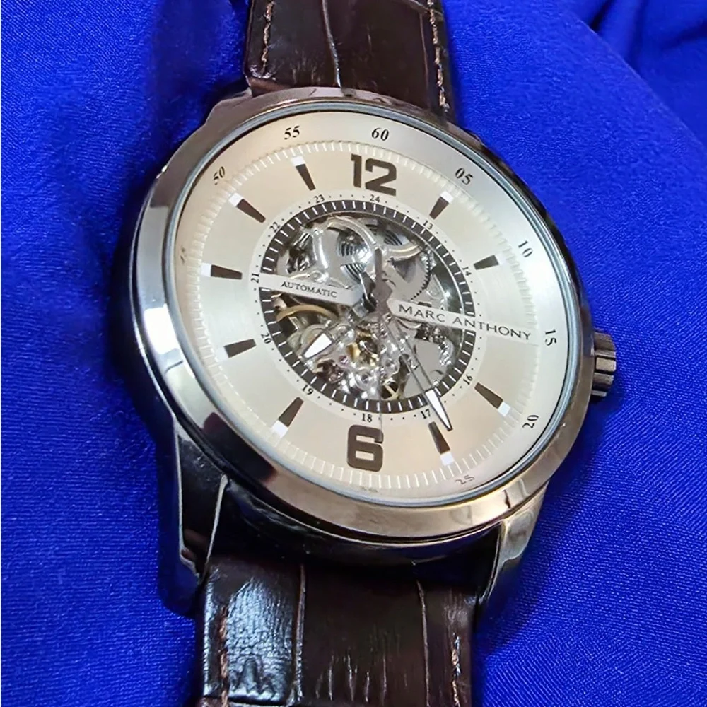Marc Anthony Skeleton Dial 49mm Automatic Classic Mens Watch